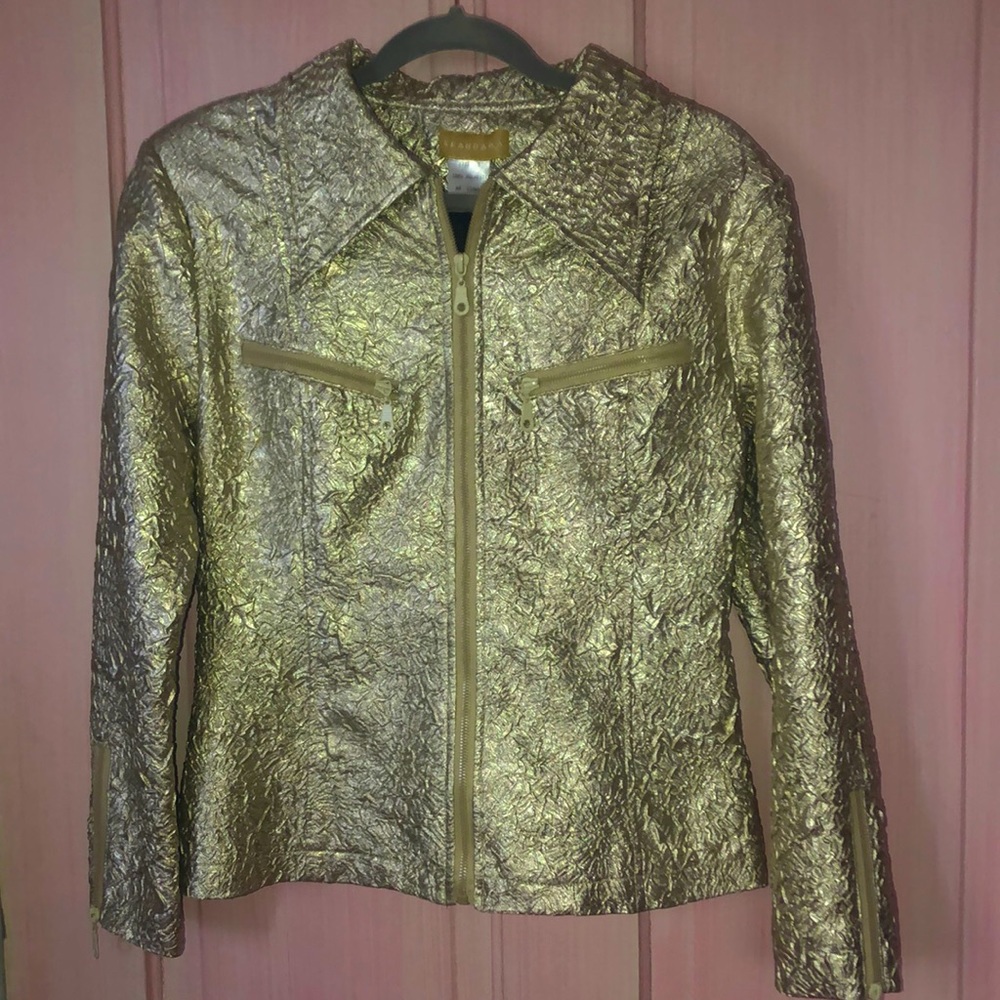 Gold Seandara Jacket Blazer NWT